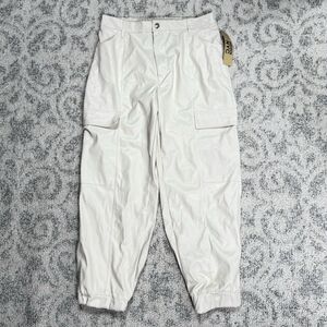 Madden NYC PU Jogger Size XXL (19) Whitecap Gray Stretch Belt Loops Faux Leather